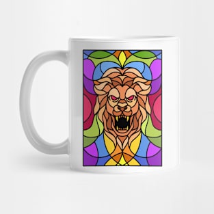 Lion Glass Stained Mug